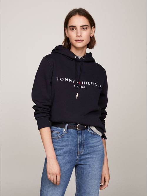 BUZO CON CAPUCHA Y LOGO BORDADO REGULAR FIT