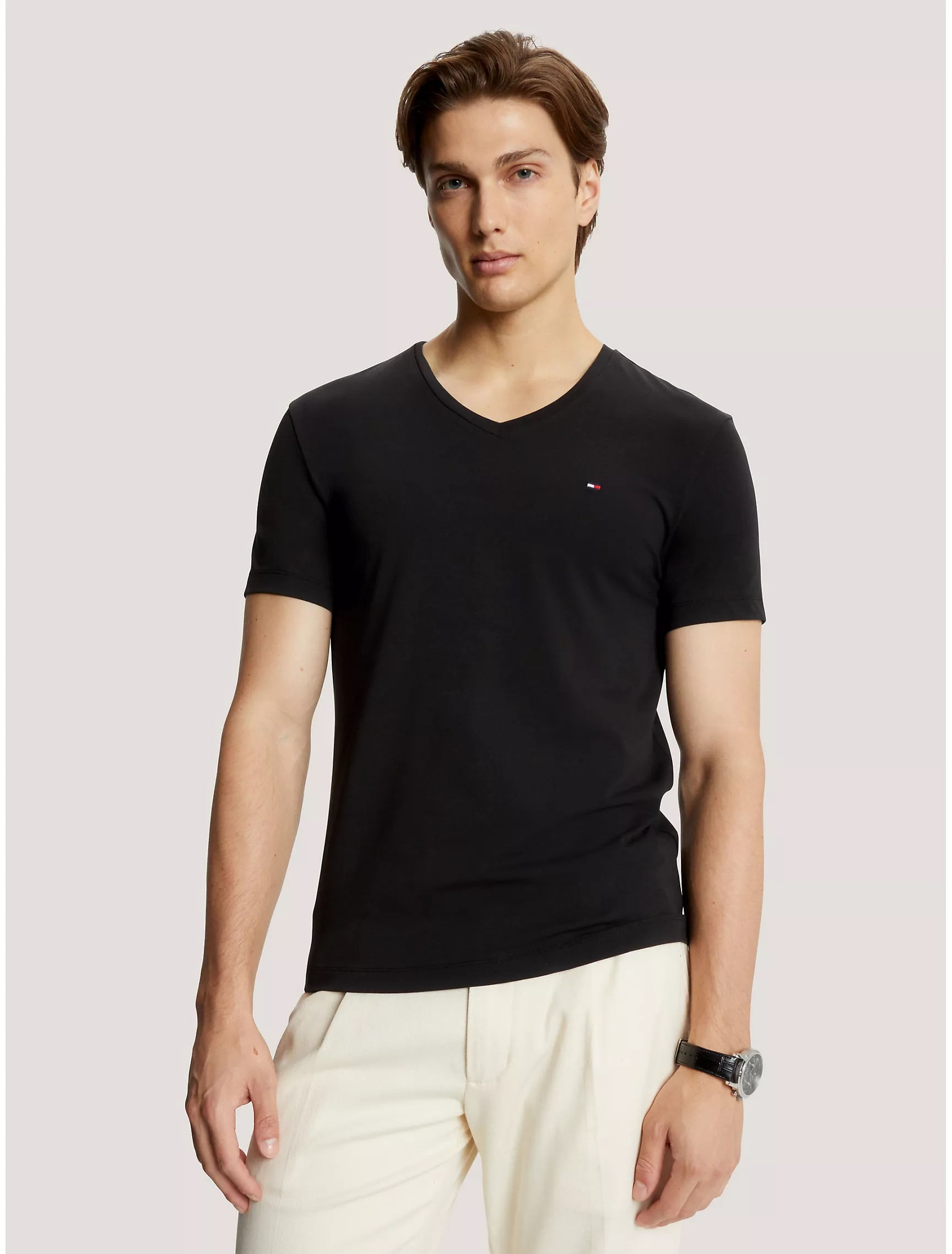 Remeras cuello v hombre online