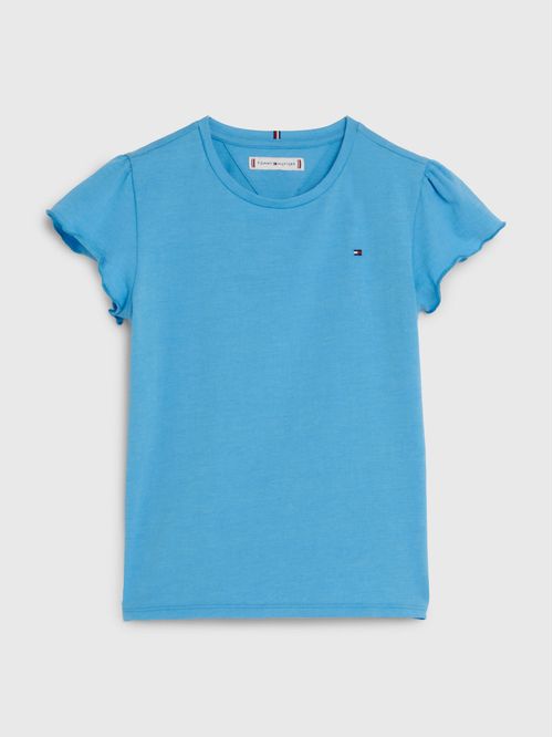 Remera essential de corte slim con volantes