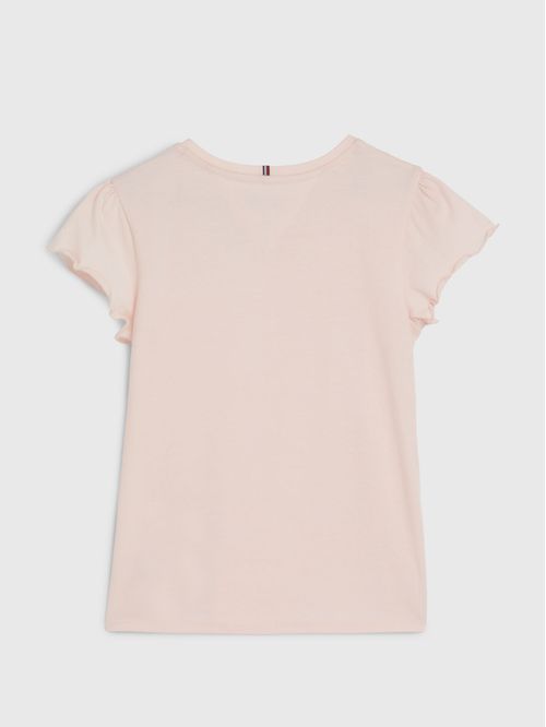 Remera essential de corte slim con volantes