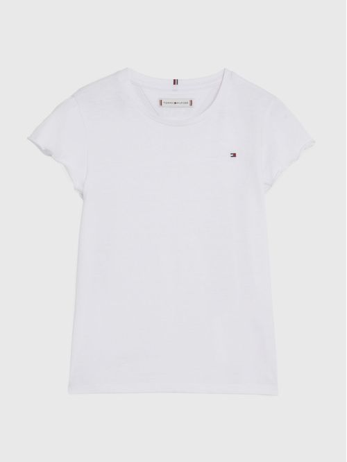 Remera essential de corte slim con volantes