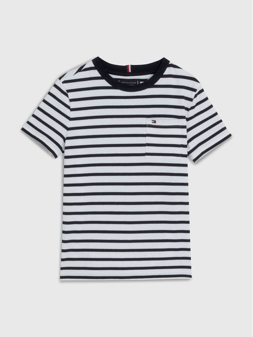 Remera de rayas marineras con bolsillo
