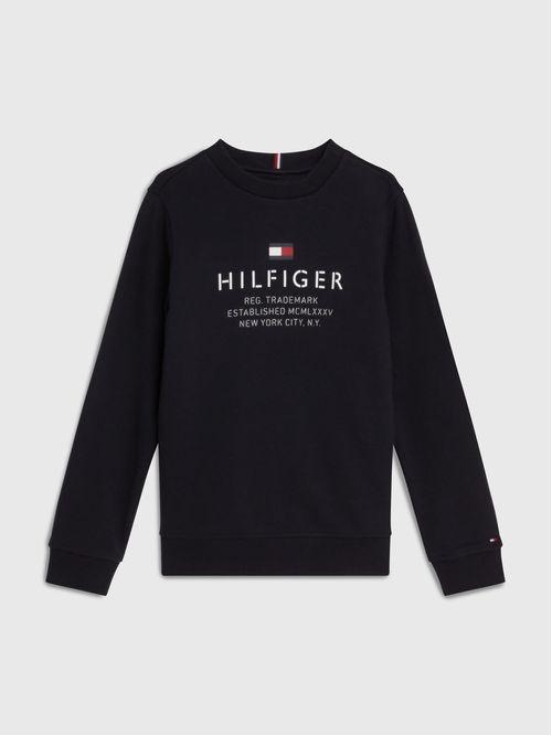 Sweater de cuello redondo con logo