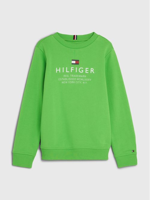 Sweater de cuello redondo con logo
