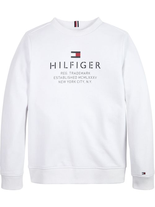 Sweater de cuello redondo con logo