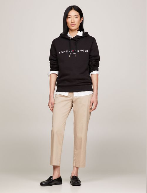 BUZO CON CAPUCHA Y LOGO BORDADO REGULAR FIT