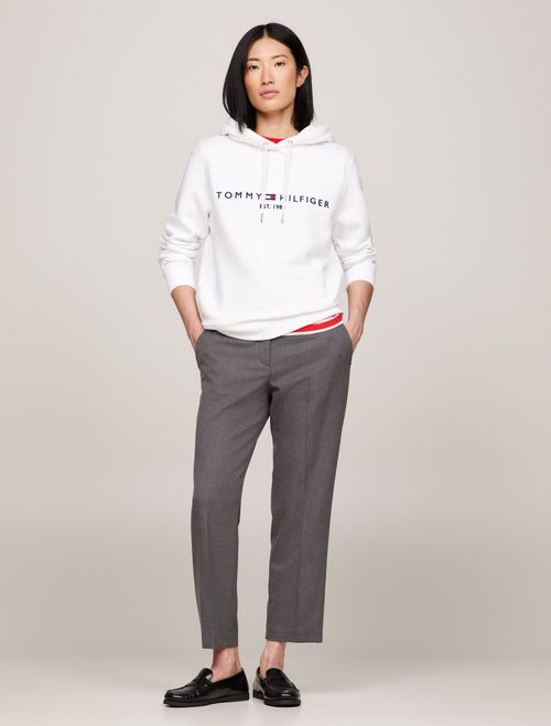 BUZO CON CAPUCHA Y LOGO BORDADO REGULAR FIT