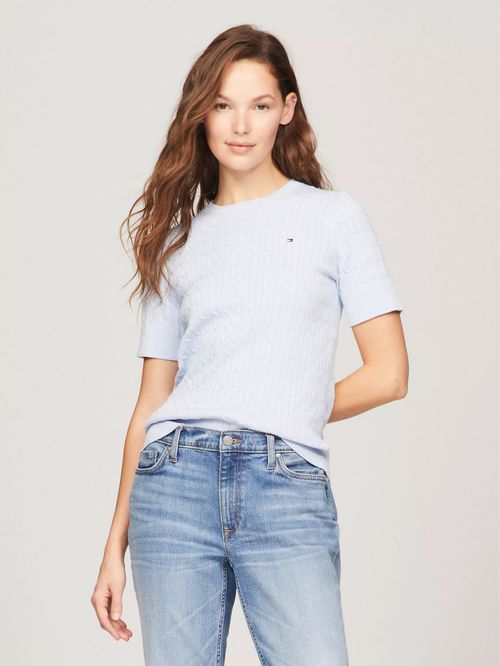Sweater de manga corta con corte slim