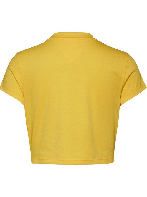 Remera Essential cropped con logo