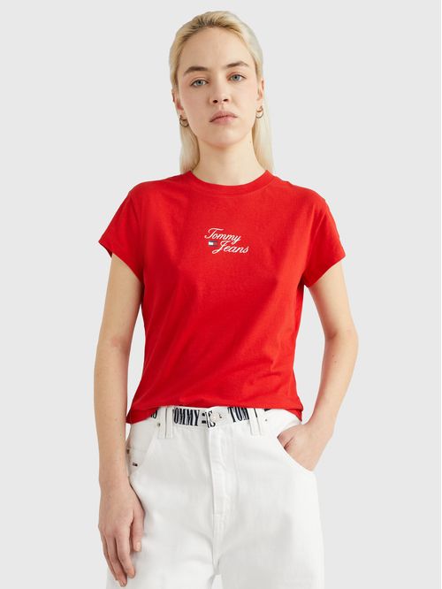 Remera Essential con logo estampado slim fit