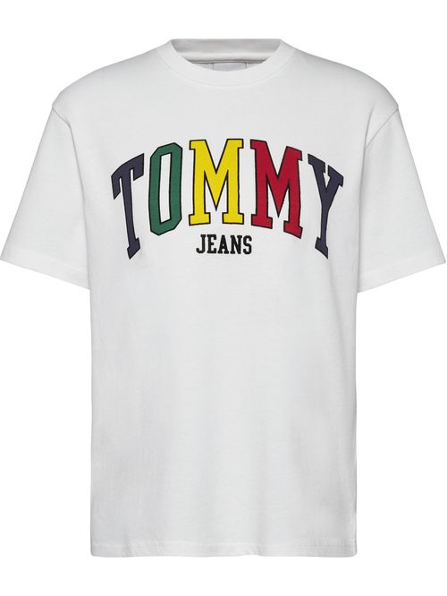 Remera oversize con logo multicolor estampado