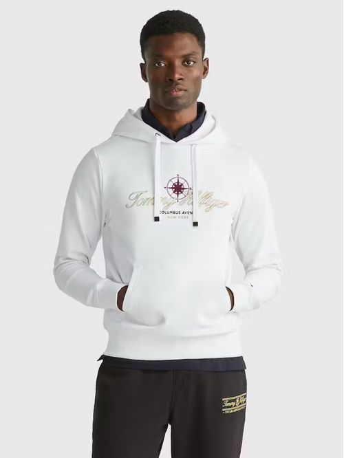 Buzo con capucha con vistoso logo bordado
