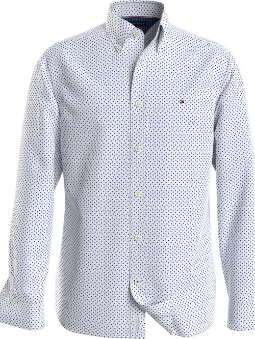 Camisa con estampado integral de puntos regular fit