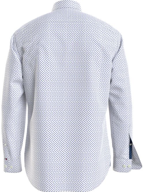 Camisa con estampado integral de puntos regular fit