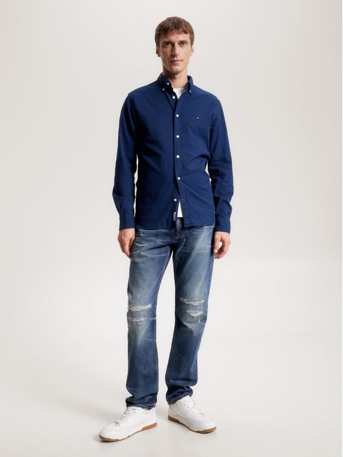 Camisa algodón elástico regular fit
