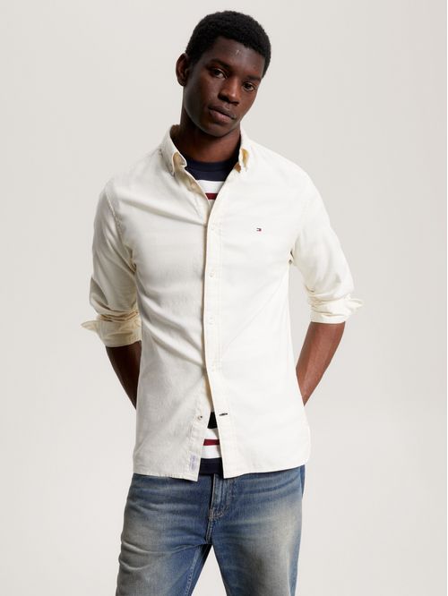 Camisa algodón elástico regular fit
