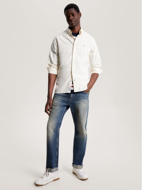 Camisa algodón elástico regular fit