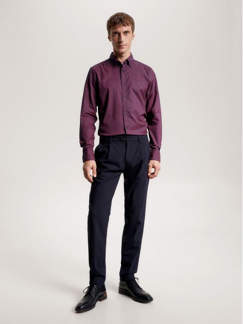 Camisa con microestampado integral slim fit