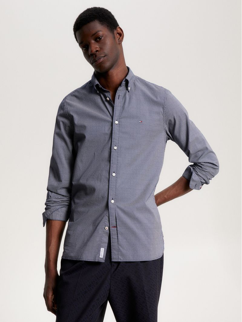 Camisa-de-corte-slim-con-microestampado