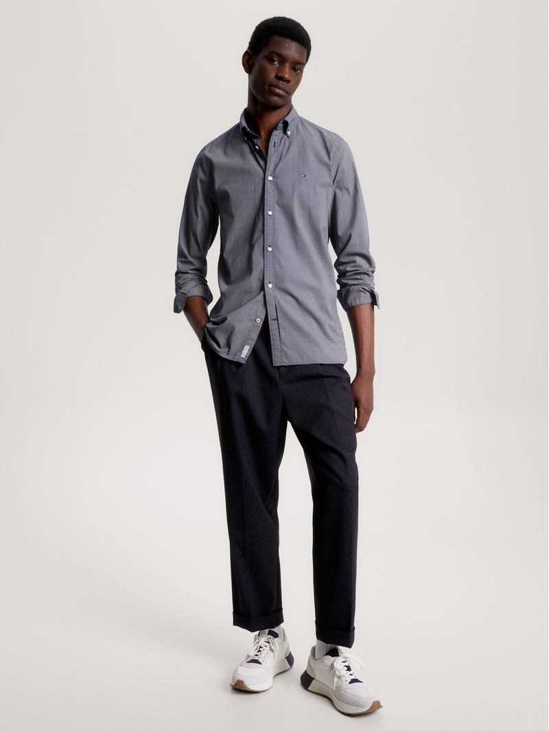 Camisa-de-corte-slim-con-microestampado