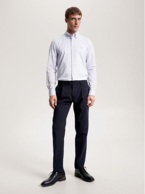 Camisa con microestampado integral slim fit