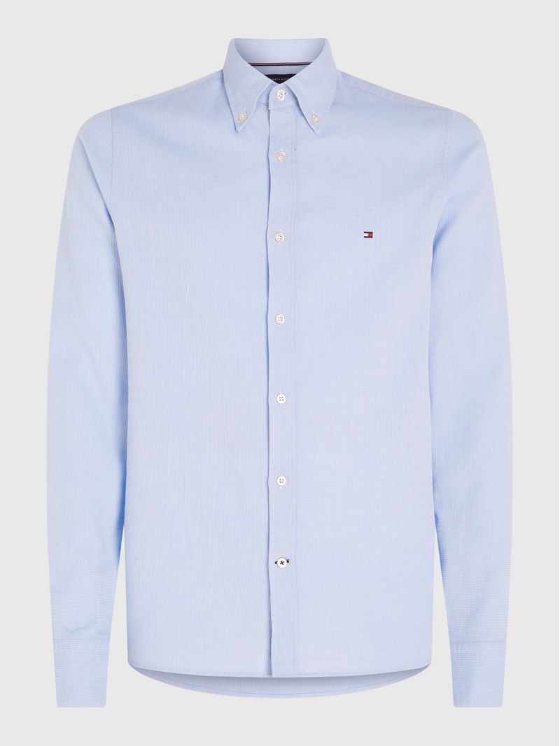 Camisa-de-tejido-dobby-peinado-con-corte-slim