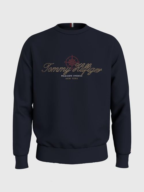 Buzo con logo dorado bordado