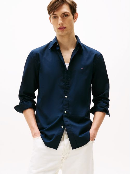 Camisa de poplín TH flex regular fit