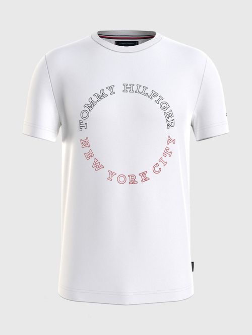 Remera con logo circular estampado en la parte delantera
