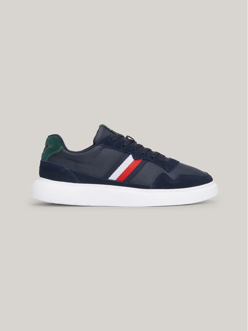 Zapatillas-de-ante-cupsole-con-cinta-distintiva