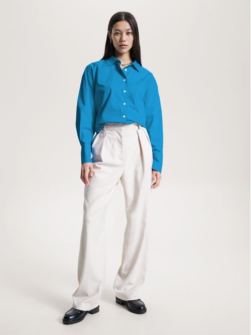 Camisa oversize con monograma TH
