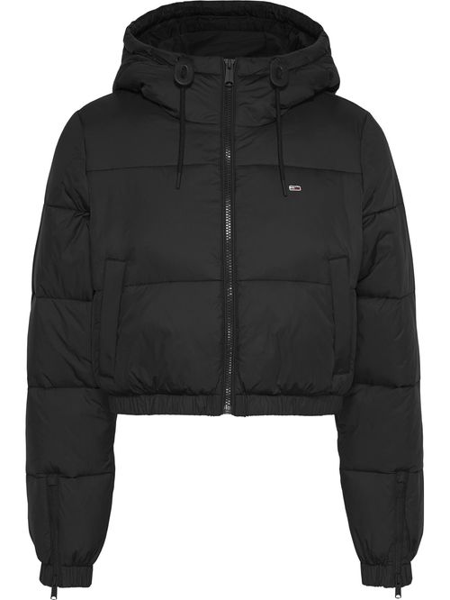 Campera estilo cropped con logo
