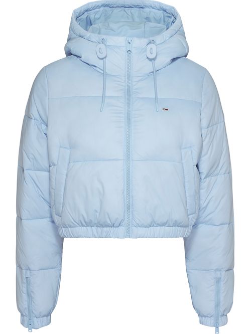 Campera estilo cropped con logo