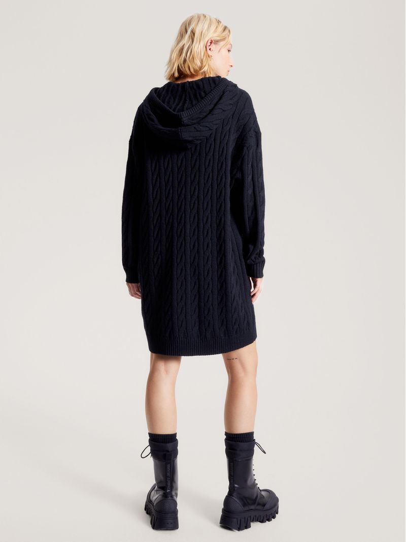 Vestido-con-capucha-de-punto-de-cable-