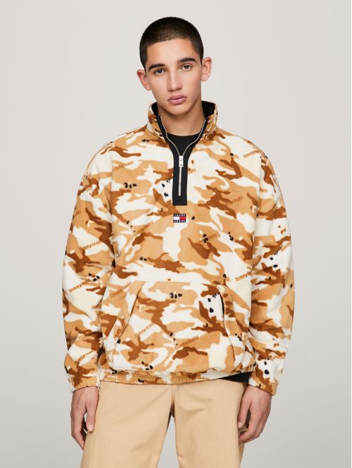 Buzo oversize con media cremallera