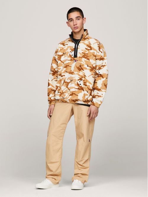 Buzo oversize con media cremallera