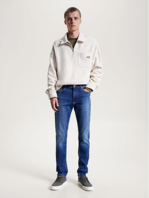 Jean Simon de corte skinny e desteñidos