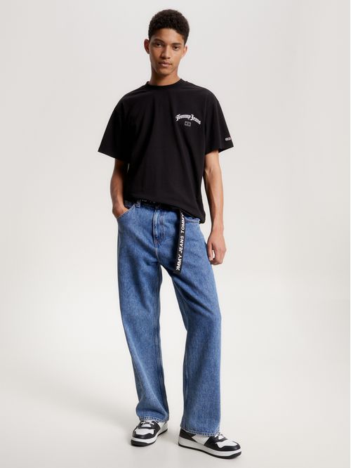 Remera con logo estampado relaxed fit