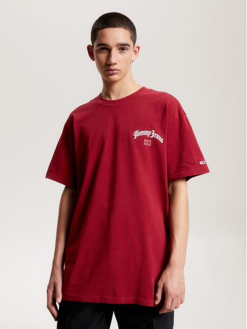 Remera con logo estampado relaxed fit