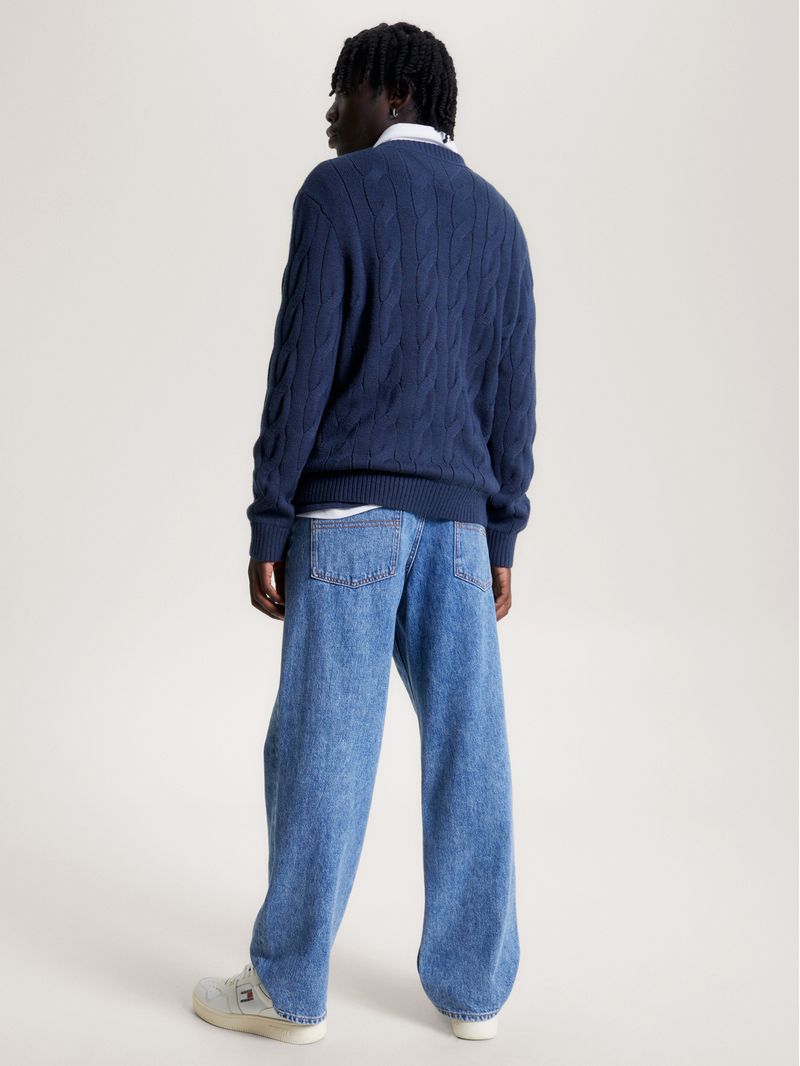 Sweater-essential-de-punto-trenzado-con-parche