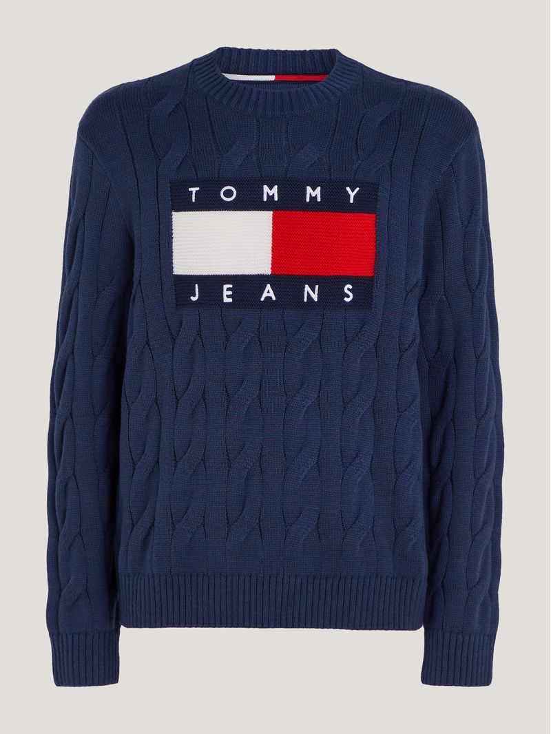Sweater-essential-de-punto-trenzado-con-parche