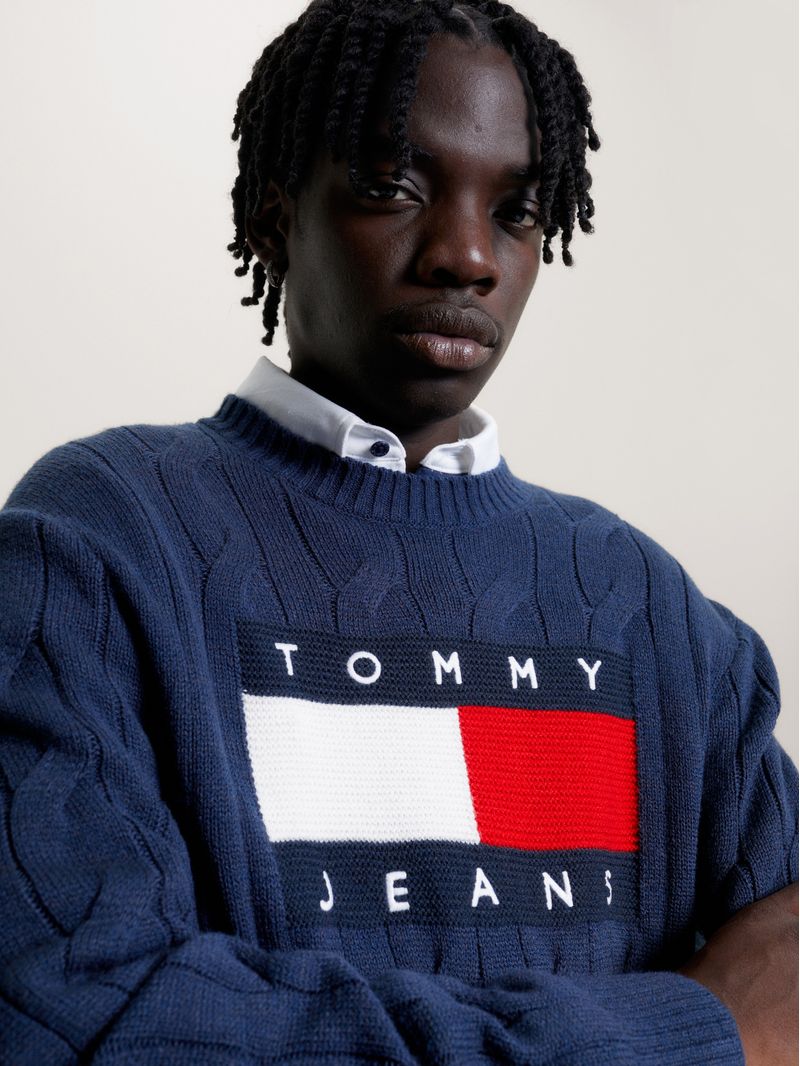 Sweater-essential-de-punto-trenzado-con-parche