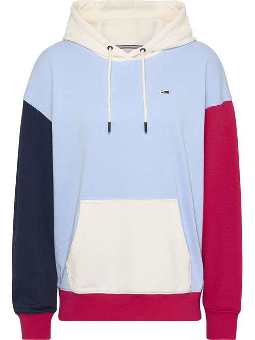 Buzo con diseño colorblock con capucha