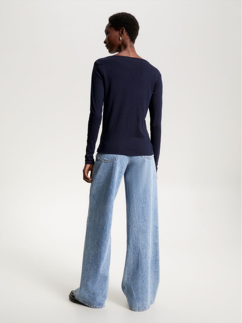 Sweater-de-corte-slim-con-cuello-barco