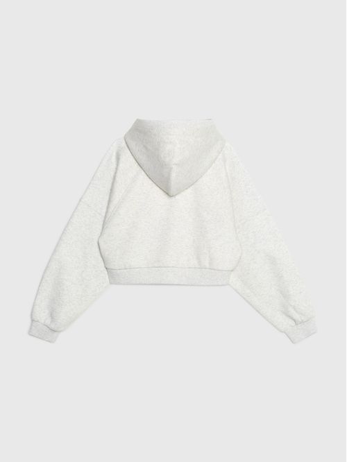 Buzo cropped con capucha
