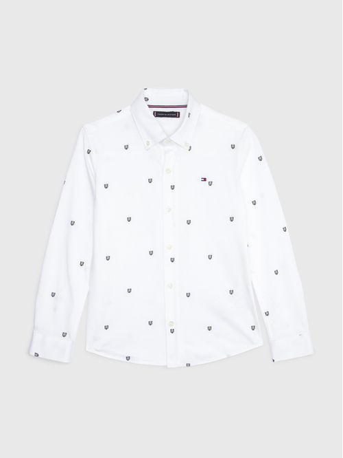 Camisa de punto con monogramas TH de corte regular