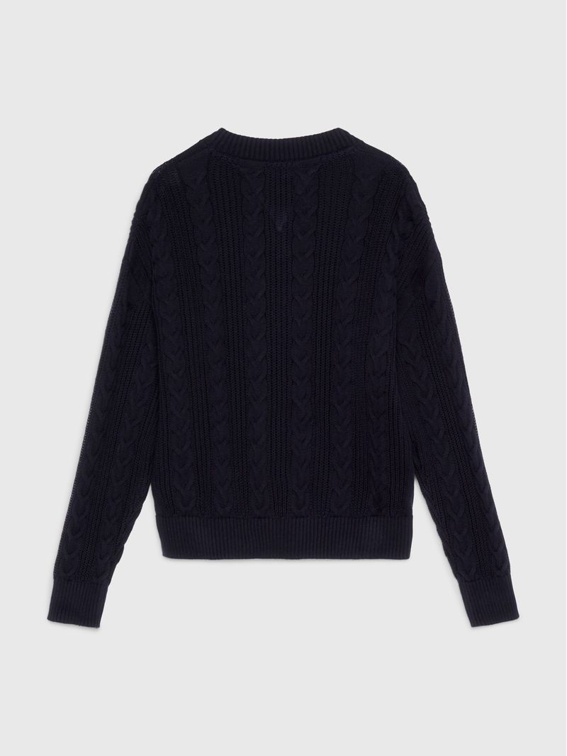 Cardigan-amplio-de-punto-trenzado