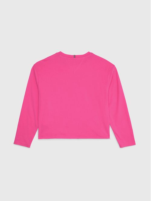Remera de manga larga en punto con logo