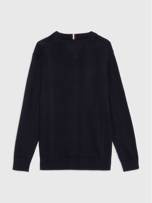 Sweater con diseño Global Stripe en intarsia