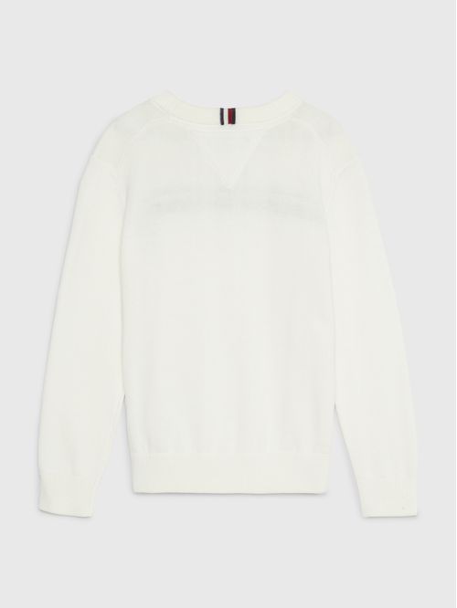 Sweater con diseño Global Stripe en intarsia